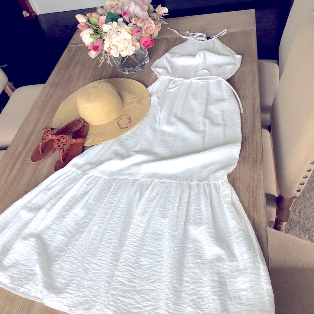 White Halter Sundress - Women